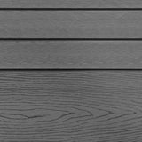 Vallas para exteriores de WPC y Aluminio - 9x Paneles Cuadrados + 1x Oblicuo + 10x Postes con LED | Gris