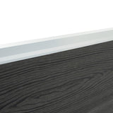 Vallas para exteriores de WPC y Aluminio - 4x Paneles + 5xPostes | Gris