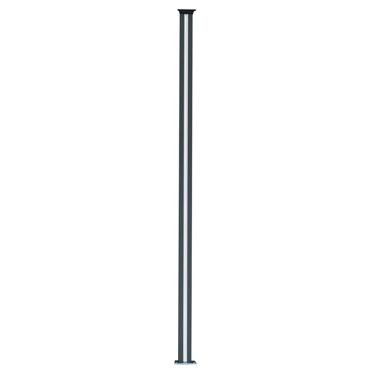 Vallas para exteriores de WPC y Aluminio - 9x Paneles Cuadrados + 1x Oblicuo + 10x Postes con LED | Marrón