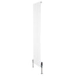 Radiador plano de columna simple en color blanco, con válvulas, dimensiones 1800 mm x 420 mm, diseño moderno y elegante