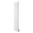 Radiador tradicional de 4 columnas en color blanco, con válvulas, diseño vertical y acabado liso, ideal para calefacción eficiente