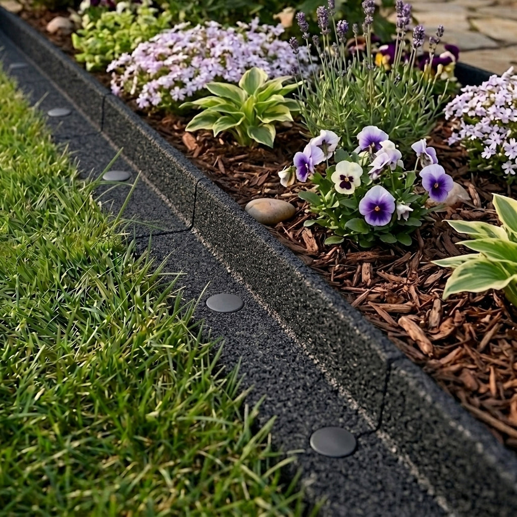 Bordura Flexible para Jardín 16 x 1.2 m con Mazo – Negra