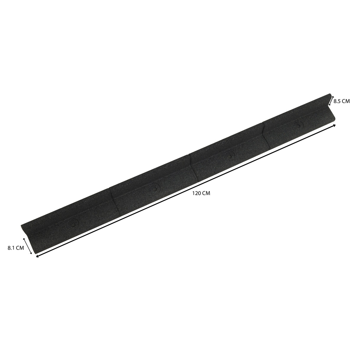 Bordura Flexible para Jardín 16 x 1.2 m con Mazo – Negra