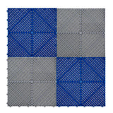 Baldosas Polipropileno con canales de ventilación (120un) y Bordes - Azul (90un) y Gris (30un)