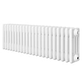 Radiador tradicional de 4 columnas en color blanco, con un diseño rectangular y superficie lisa, ideal para calefacción eficiente