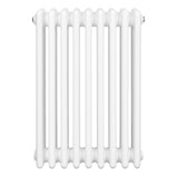 Radiador tradicional de 4 columnas en color blanco, con un diseño elegante y acabado liso, ideal para calefacción eficiente