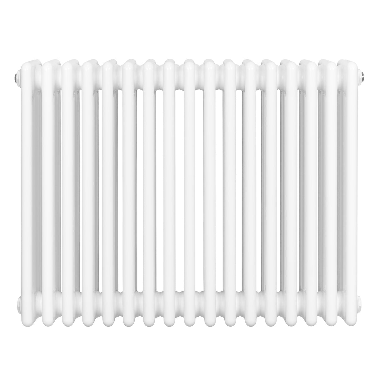 Radiador tradicional de 4 columnas en color blanco, con un diseño elegante y superficie lisa, ideal para calefacción eficiente