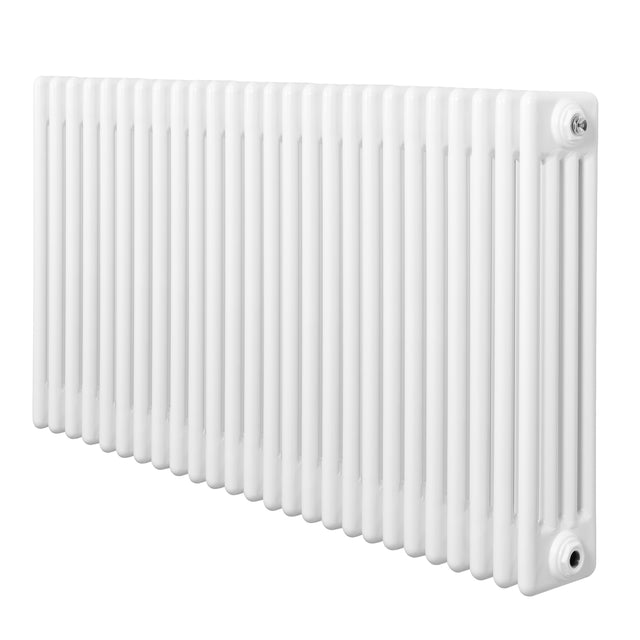 Radiador tradicional de 4 columnas en color blanco, con un acabado liso y brillante, ideal para calefacción en espacios interiores