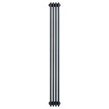 Radiador tradicional de 4 columnas en gris antracita, con un diseño vertical y acabado liso, ideal para calefacción eficiente