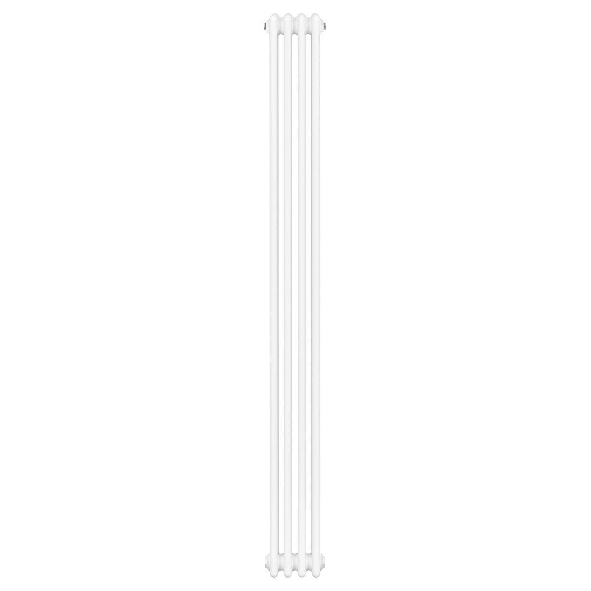 Radiador tradicional de 4 columnas en color blanco, con un diseño alargado y superficie lisa, ideal para calefacción eficiente