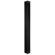 Radiador tradicional de 4 columnas en color negro, con un diseño alargado y acabado liso, ideal para calefacción eficiente en espacios reducidos