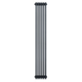 Radiador tradicional de 4 columnas en gris antracita, con un diseño vertical y acabado liso, ideal para calefacción eficiente