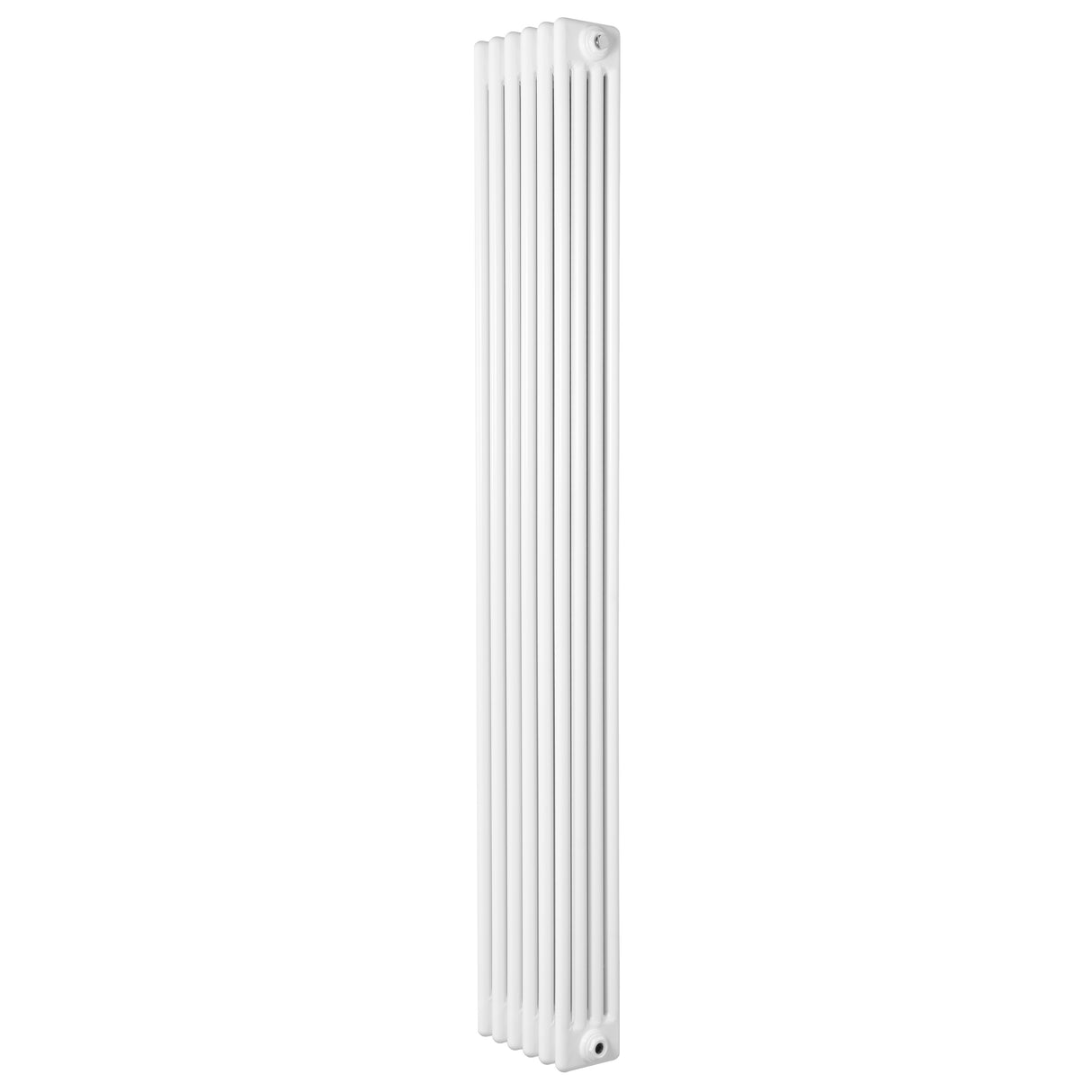 Radiador tradicional de 4 columnas en color blanco, con un diseño vertical y superficie lisa, ideal para calefacción eficiente
