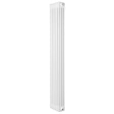 Radiador tradicional de 4 columnas en color blanco, con un diseño vertical y superficie lisa, ideal para calefacción eficiente