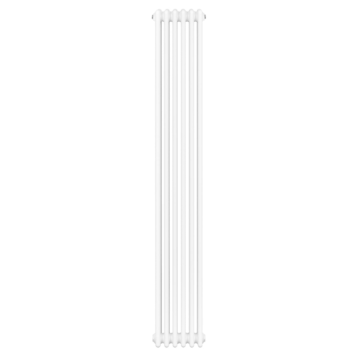 Radiador tradicional de 4 columnas en color blanco, con un diseño vertical y acabado liso, ideal para calefacción eficiente en espacios reducidos