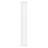 Radiador tradicional de 4 columnas en color blanco, con un diseño vertical y acabado liso, ideal para calefacción eficiente en espacios reducidos