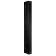 Radiador tradicional de 4 columnas en color negro, con un diseño alargado y acabado mate, ideal para espacios modernos y elegantes