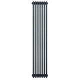 Radiador tradicional de 4 columnas en gris antracita, con un diseño vertical y acabado liso, ideal para calefacción eficiente