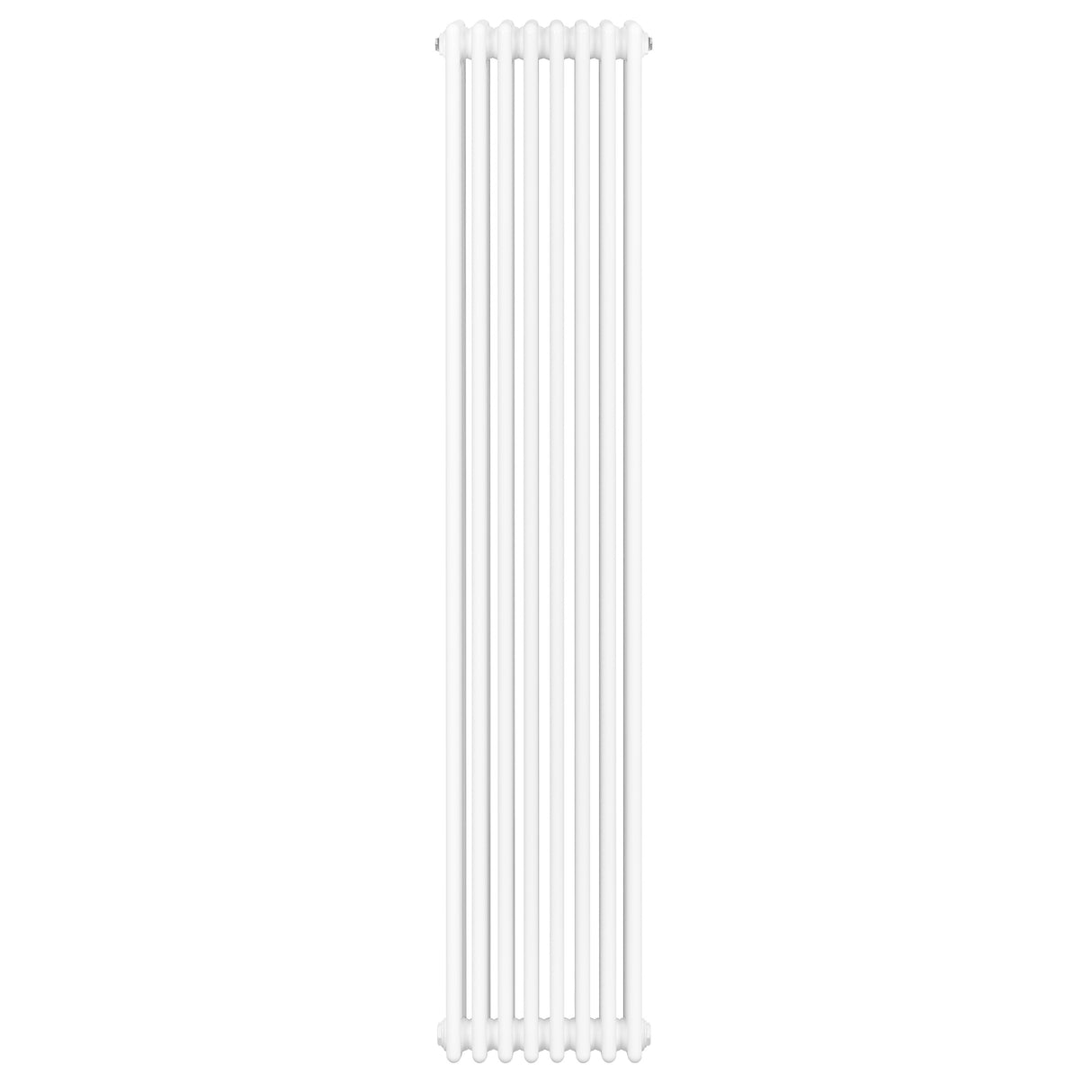 Radiador tradicional de 4 columnas en color blanco, con un diseño vertical y superficie lisa, ideal para calefacción eficiente