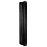 Radiador tradicional de 4 columnas en color negro, con un diseño vertical y acabado liso, ideal para calefacción eficiente