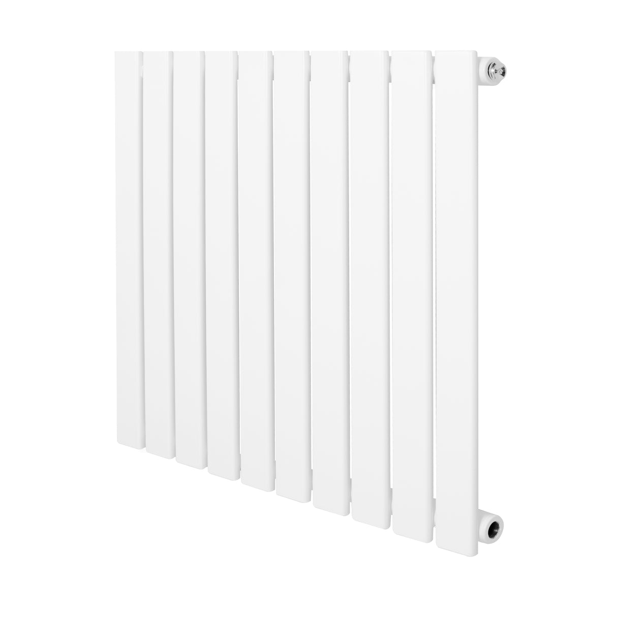 Radiador de columna única en color blanco, con diseño moderno y líneas rectas, ideal para calefacción eficiente en espacios reducidos