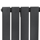 Radiador de columna única en gris antracita, con acabado mate y diseño rectangular, ideal para espacios modernos y elegantes