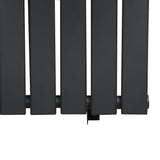 Radiador de columna única en gris antracita, con diseño rectangular y superficie lisa, ideal para calefacción en espacios modernos