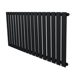 Radiador de columna única negro de 600 mm x 1190 mm, con diseño moderno y acabado mate, ideal para calentar espacios con estilo