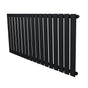 Radiador de columna única negro de 600 mm x 1190 mm, con diseño moderno y acabado mate, ideal para calentar espacios con estilo