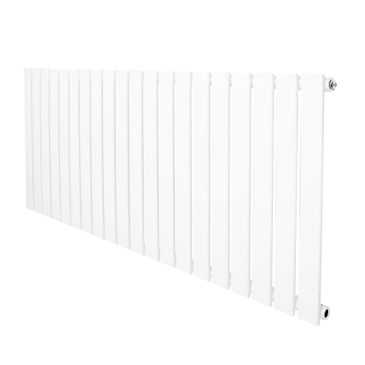 Radiador de columna única blanco de 600 mm x 1400 mm, con diseño moderno y líneas rectas, ideal para calefacción eficiente