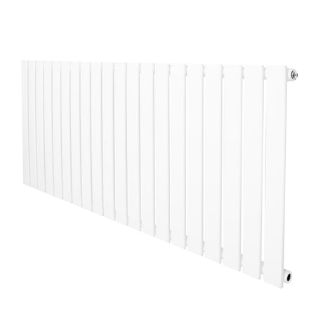 Radiador de columna única blanco de 600 mm x 1400 mm, con diseño moderno y líneas rectas, ideal para calefacción eficiente