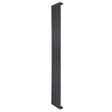 Radiador de columna única en gris antracita, con diseño vertical y superficie lisa, mide 1600 mm de alto y 280 mm de ancho