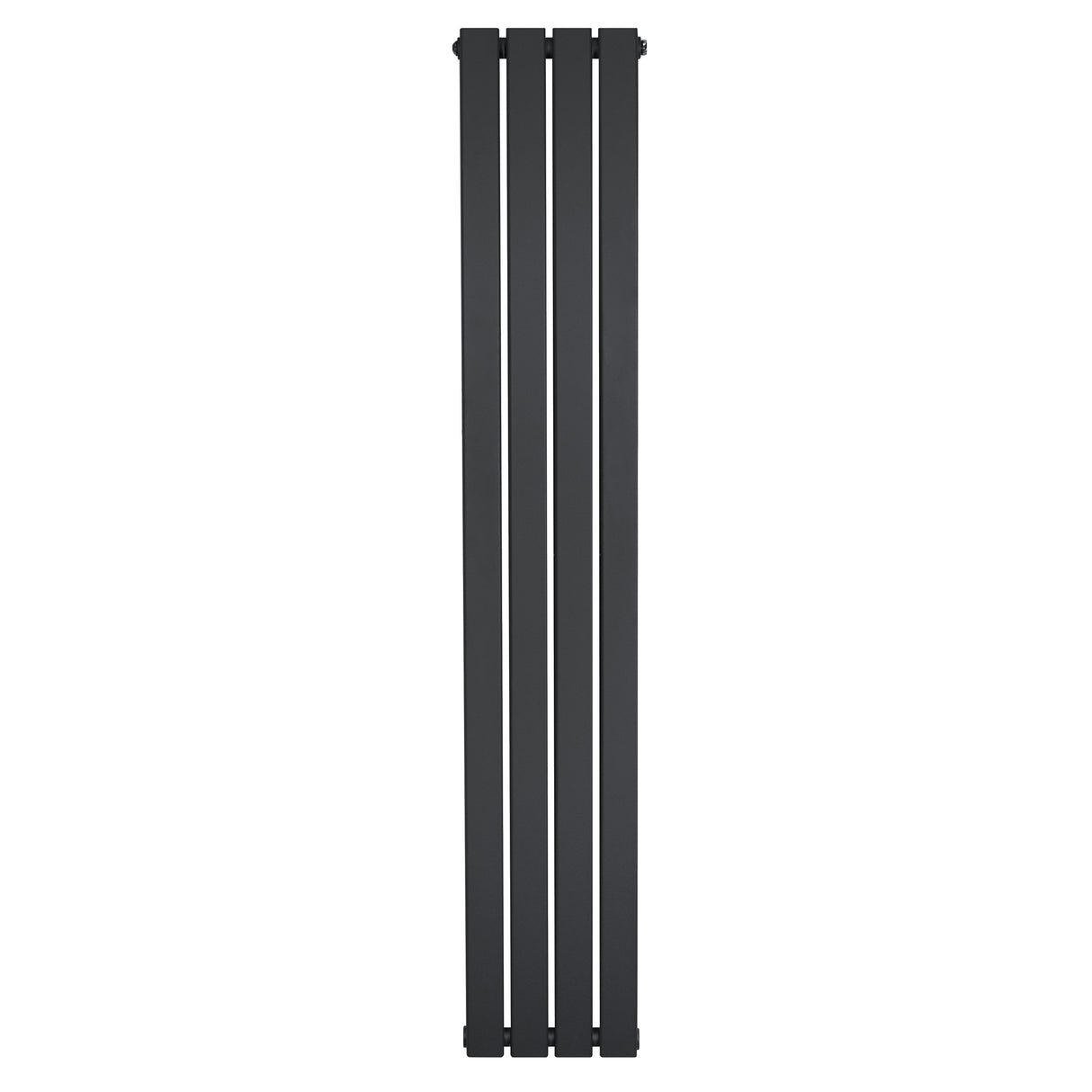 Radiador de columna única en gris antracita, con un diseño vertical y líneas rectas, ideal para espacios modernos y elegantes