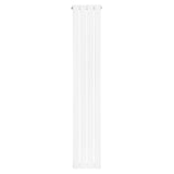 Radiador de columna única blanco, de 1600 mm de alto y 280 mm de ancho, con un diseño moderno y acabado liso y brillante