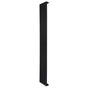 Radiador de columna única negro, 1600 mm x 280 mm, con diseño moderno y acabado liso, ideal para espacios contemporáneos