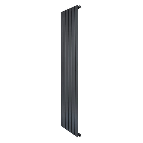 Radiador de columna única en gris antracita, con diseño vertical y acabado liso, ideal para espacios modernos y elegantes