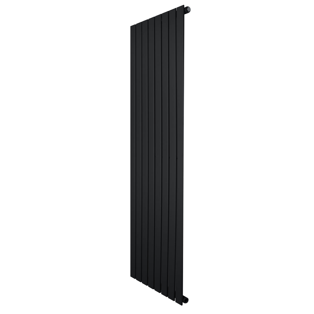 Radiador de columna única negro de 1600 mm x 560 mm, con diseño vertical y acabado liso, ideal para espacios modernos y elegantes
