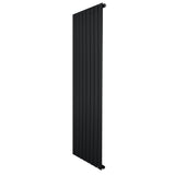 Radiador de columna única negro de 1600 mm x 560 mm, con diseño vertical y acabado liso, ideal para espacios modernos y elegantes
