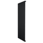 Radiador de columna única negro de 1600 mm x 560 mm, con diseño vertical y acabado liso, ideal para espacios modernos y elegantes