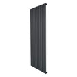 Radiador de columna única en gris antracita, 1600 mm x 700 mm, con diseño vertical y acabado liso, ideal para espacios modernos
