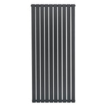 Radiador de columna única en gris antracita, con diseño vertical y acabado liso, mide 1600 mm x 700 mm, ideal para espacios modernos