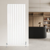 Radiador de columna única blanco de 1600 mm x 700 mm, con diseño vertical y acabado liso, ideal para espacios modernos y elegantes