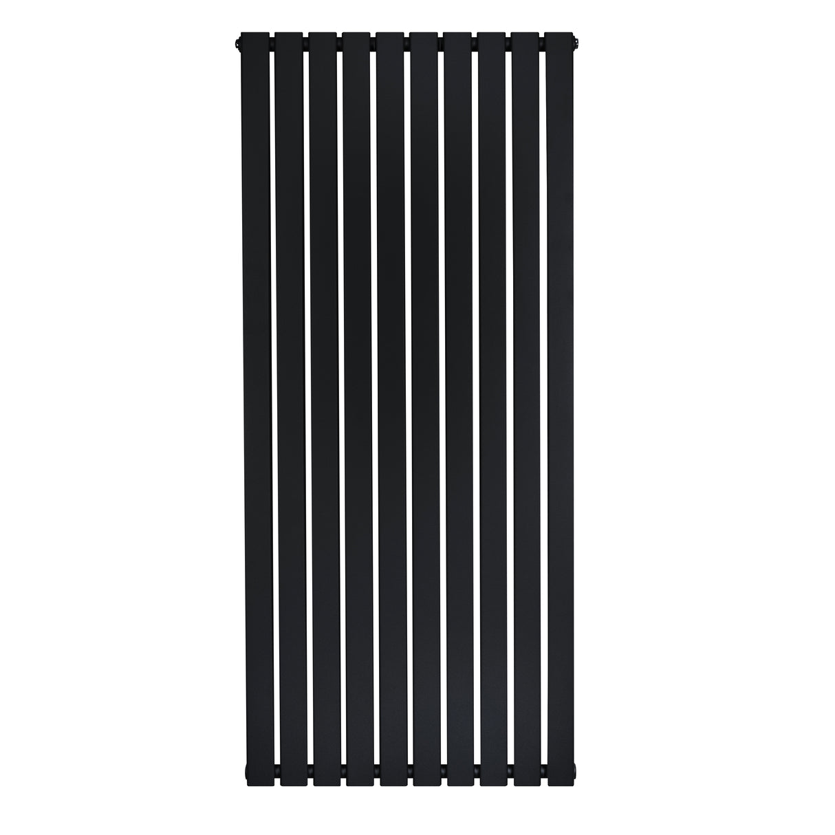 Radiador de columna única negro de 1600 mm x 700 mm, con diseño vertical y acabado mate, ideal para espacios modernos y elegantes