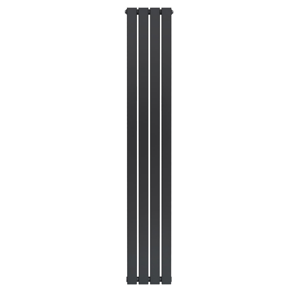 Radiador de columna única en gris antracita, con un diseño vertical y líneas limpias, ideal para espacios modernos y elegantes
