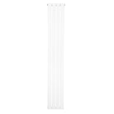 Radiador de columna única blanco de 1800 mm x 280 mm, con un diseño vertical y superficie lisa que aporta elegancia y calidez al espacio