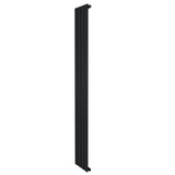 Radiador de columna única negro de 1800 mm x 280 mm, con un diseño elegante y moderno, ideal para espacios contemporáneos