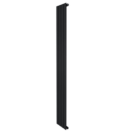 Radiador de columna única negro de 1800 mm x 280 mm, con un diseño elegante y moderno, ideal para espacios contemporáneos