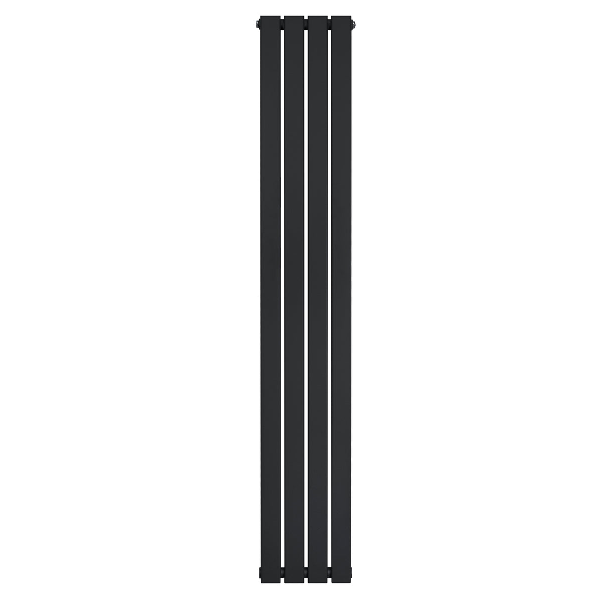 Radiador de columna única negro de 1800 mm x 280 mm, con un diseño elegante y moderno, ideal para espacios contemporáneos