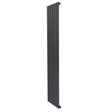 Radiador de columna única en gris antracita, con diseño vertical, acabado liso y moderno, ideal para espacios contemporáneos