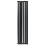 Radiador de columna única en gris antracita, con un diseño vertical y elegante, ideal para espacios modernos y funcionales